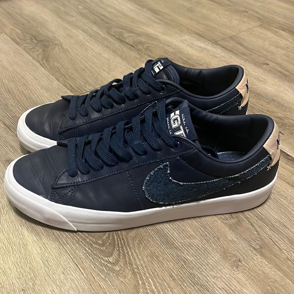 Mens NIKE SB Zoom Blazer Low Pro GT "Denim Swoosh" Sneaker Size 11